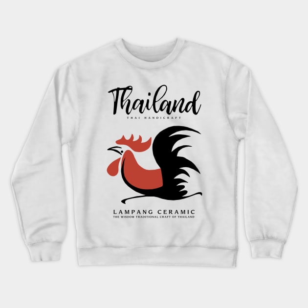 Lampang Ceramic Thai Handicraft Crewneck Sweatshirt by KewaleeTee